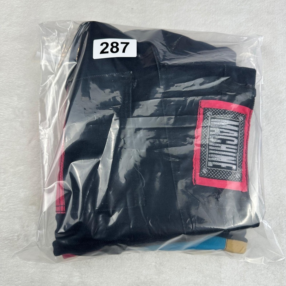 VTG MACHINE Patchwork Colorblock Denim Button Up … - image 8